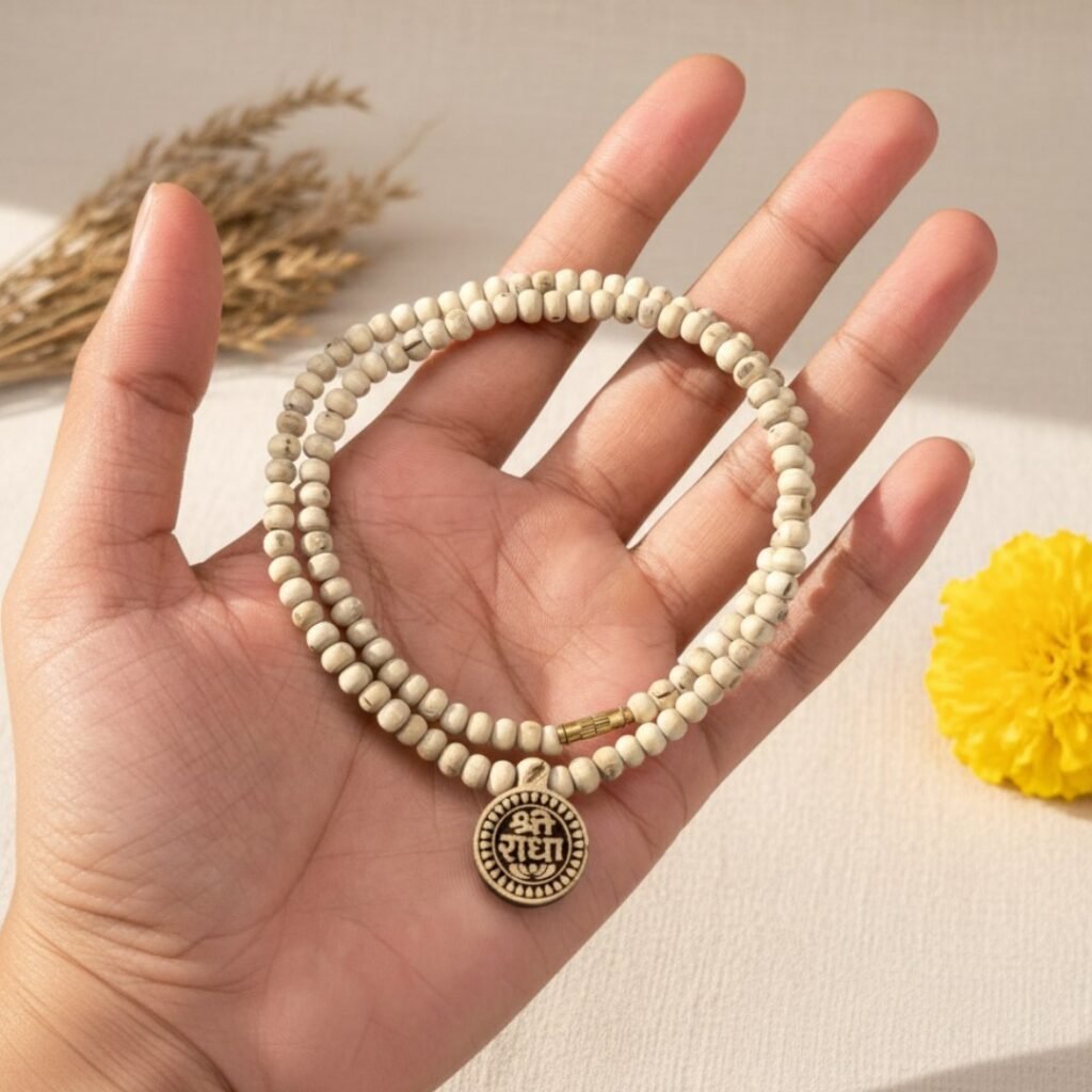 Pure Tulsi Shri Radha Locket Kanthi Mala - Vrajwasi