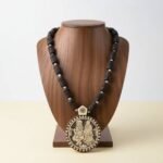 Shri Radha Krishna Tulsi locket and Brown Radha name handcrafted Tulsi beads mala