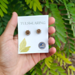 Star Radha Naam Tulsi Earrings - Vrajwasi