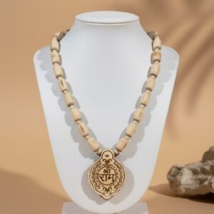 Shri Radha Pure Tulsi Locket with Tulsi Long Beads Kanthi Mala