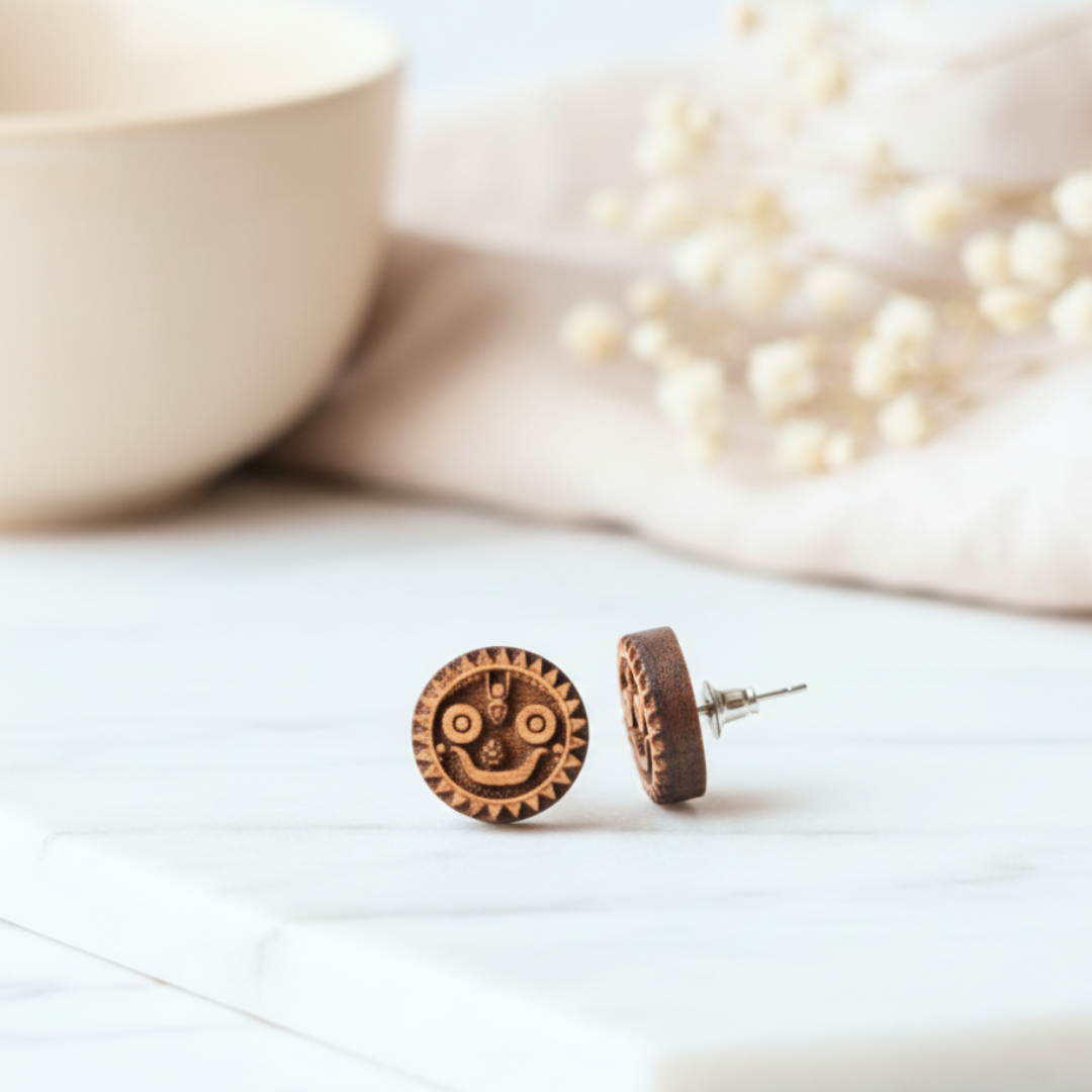 Jagannath Tulsi Earrings - Vrajwasi.in