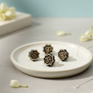 Om Tulsi Earrings - Vrajwasi.in