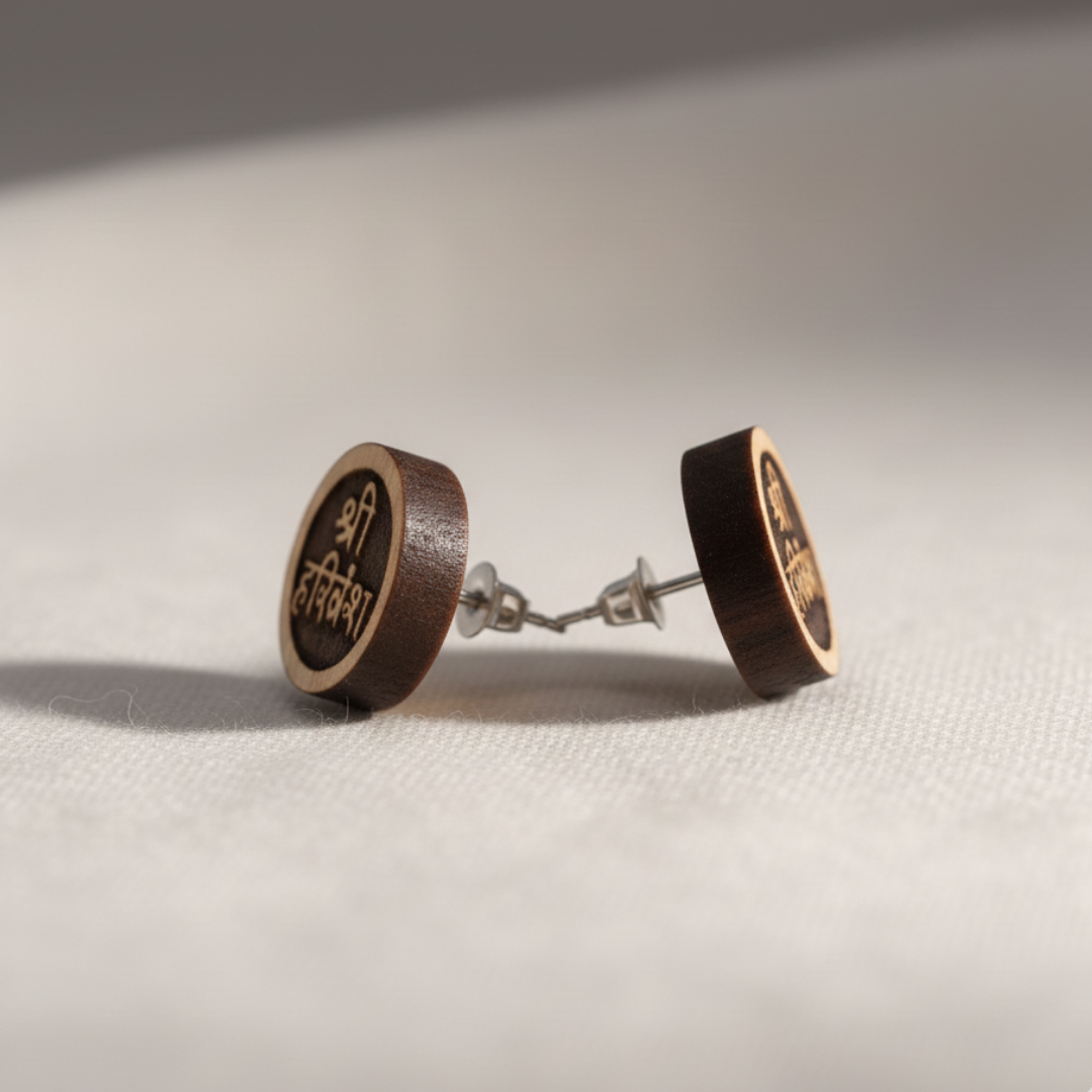 Shri Harivansh Pure Tulsi Earrings - vrajwasi.in