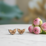 Lotus Shape Pure Tulsi Earrings - vrajwasi.in