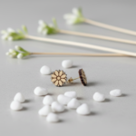 Flower Design Pure Tulsi Earrings - vrajwasi.in