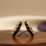 Flower Radha Krishna Pure Tulsi Earrings - Vrajwasi.in