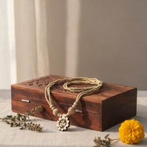 Shri Radha Tulsi Locket and 3 Layers Barik Tulsi Kanthi Mala