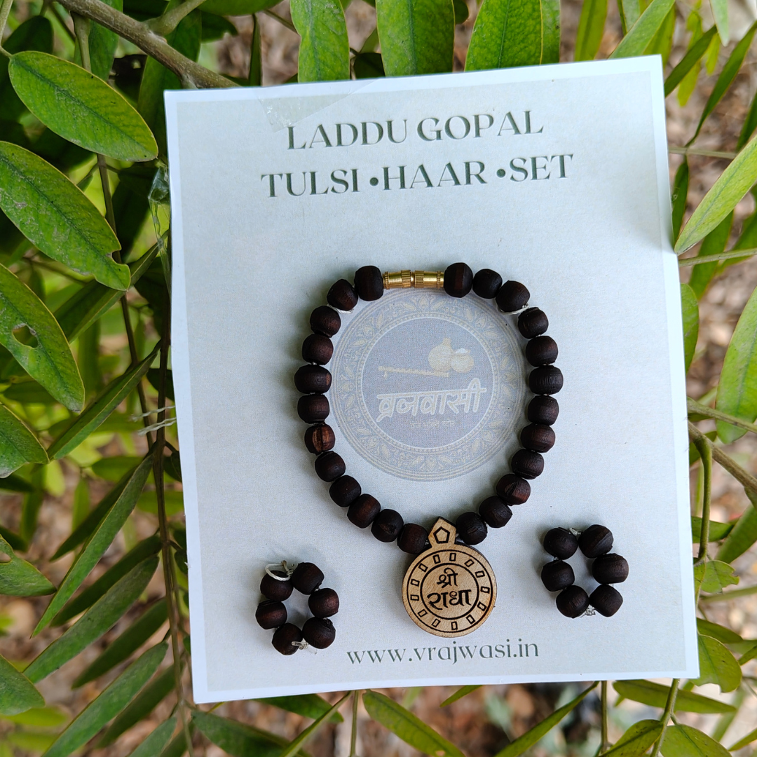 Shri Krishna Pure Tulsi Haar Set For Laddu Gopal, Radha Idol, Krishna Idol