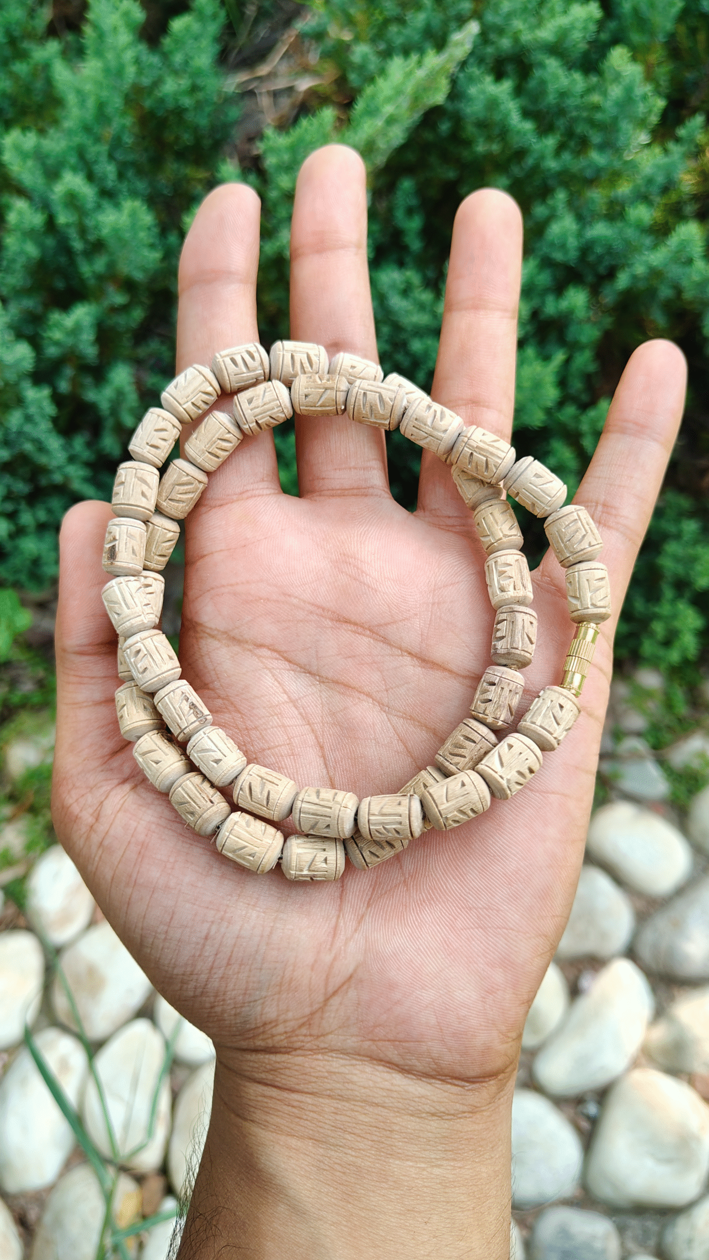 Handmade Radha Naam Beads Pure Tuls Kanthi Mala