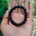 Black Round Beads Pure Tulsi Bracelets