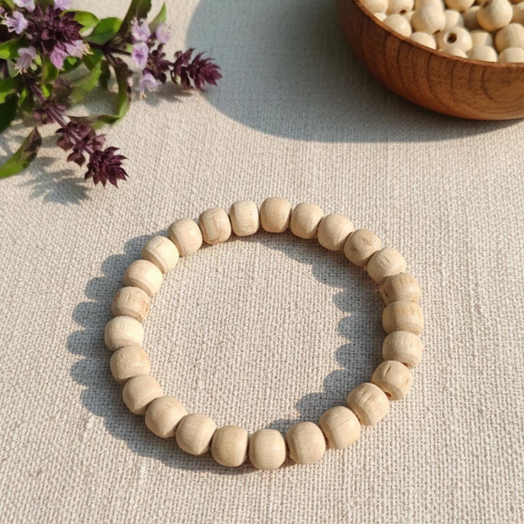 Plain Round Beads Tulsi Bracelet