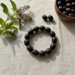 Black Long Beads Pure Tulsi Bracelet
