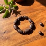 Black Long & Small Round Pure Tulsi Beads Bracelet