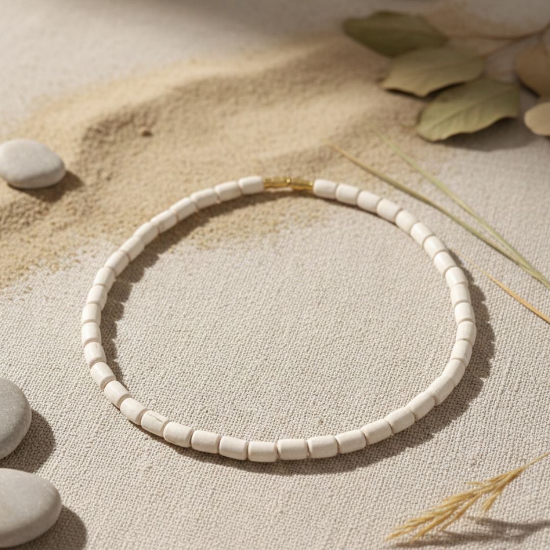 Long Beads Single Round Tulsi Kanthi Mala | Original Tulsi Mala for Japa, Bhakti & Spiritual Wear