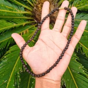 Brown Beads Single Round Pure Tulsi Kanthi Mala