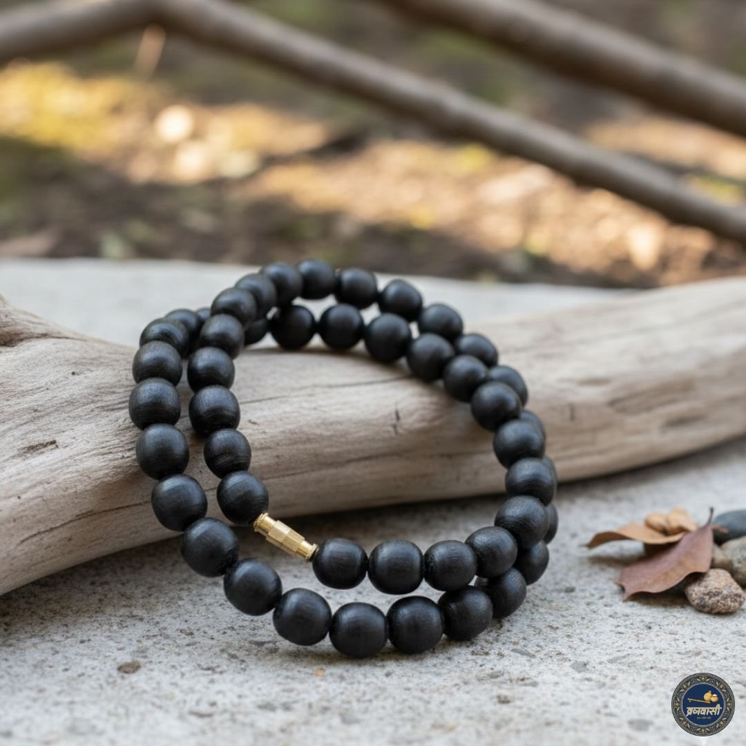 Big Round Beads Single Round Pure Tulsi Kanthi Mala | Original Tulsi Mala for Japa, Meditation & Daily Wear