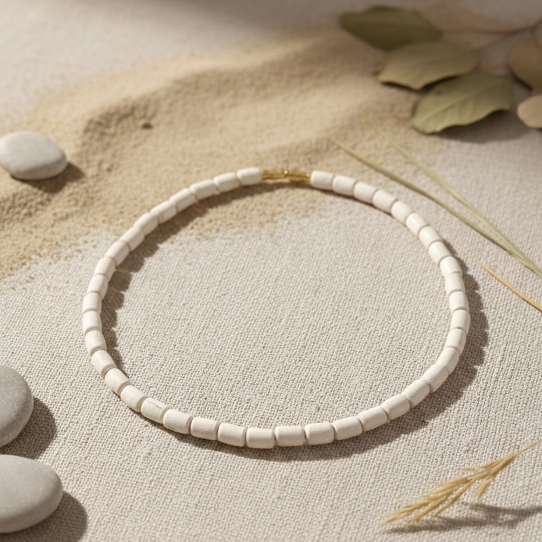 Long Beads Single Round Tulsi Kanthi Mala | Original Tulsi Mala for Japa, Bhakti & Spiritual Wear