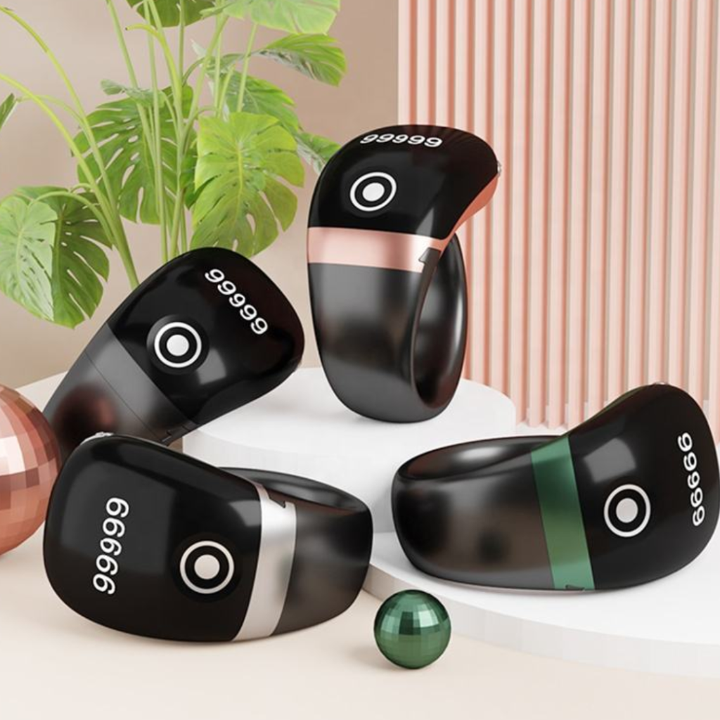 Smart Digital Finger Japa Counter with Android & iOS App Connectivity | Touch Button | Rechargeable | Rotating Display