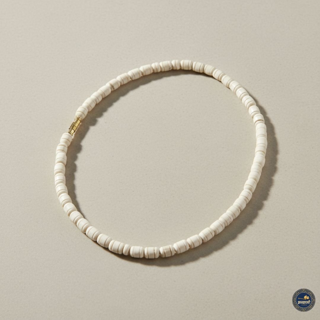 Lined Beads Single Round Pure Tulsi Kanthi Mala | Original Tulsi Mala for Japa, Meditation & Daily Wear