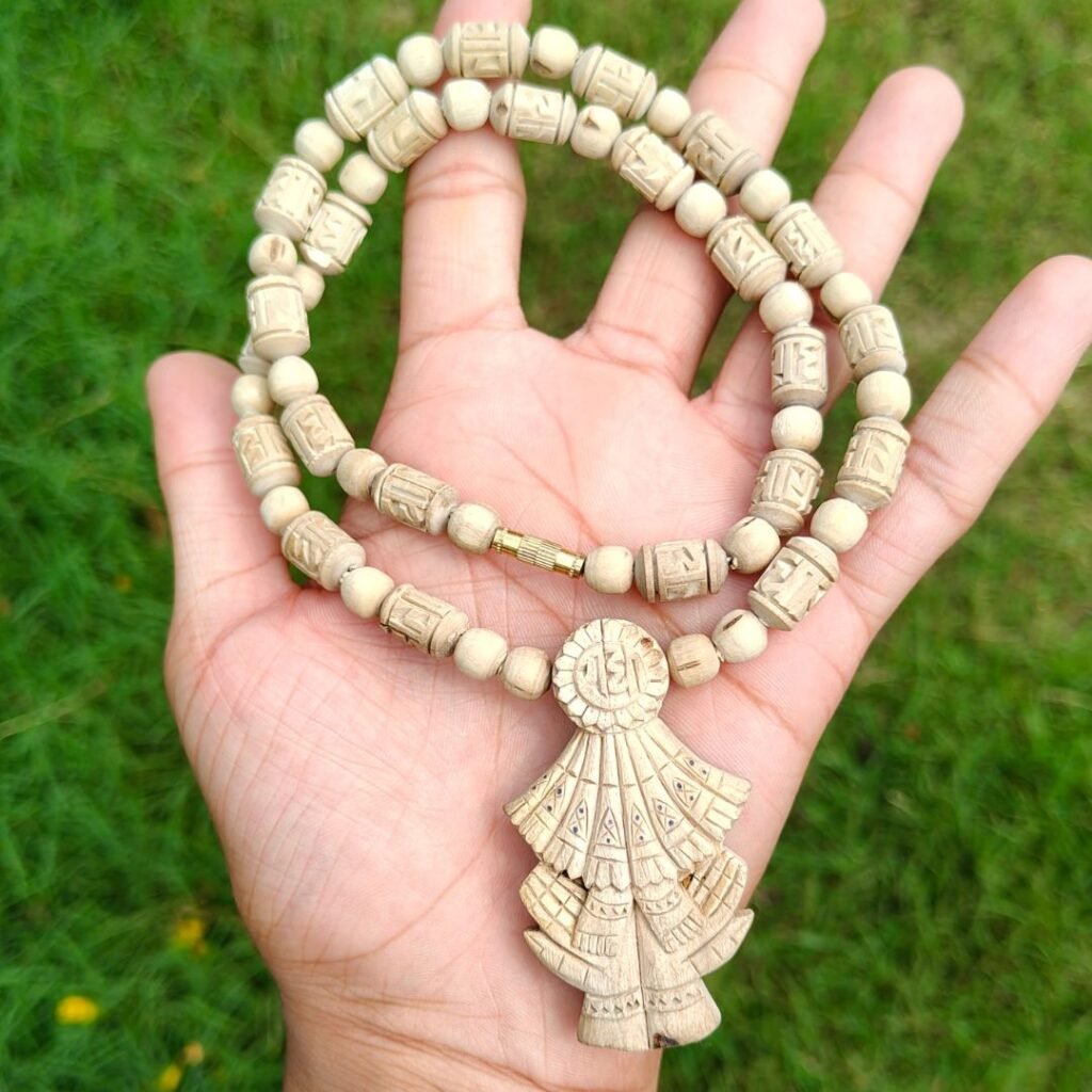 Handmade Tulsi Radha Charan Pure Tulsi Kanthi Mala