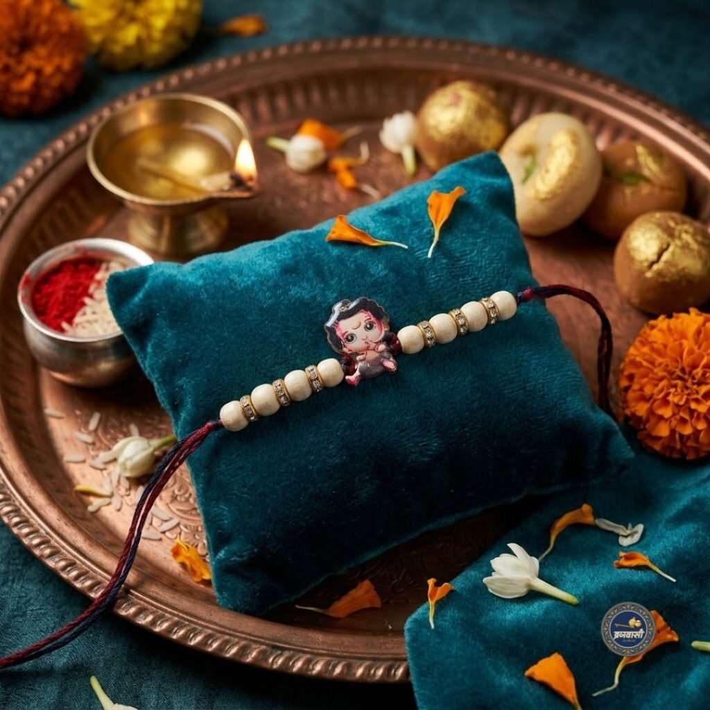 Tulsi Hanuman Kids Rakhi | Sudh Tulsi Rakhi for Brother | Spiritual Raksha Bandhan Rakhi