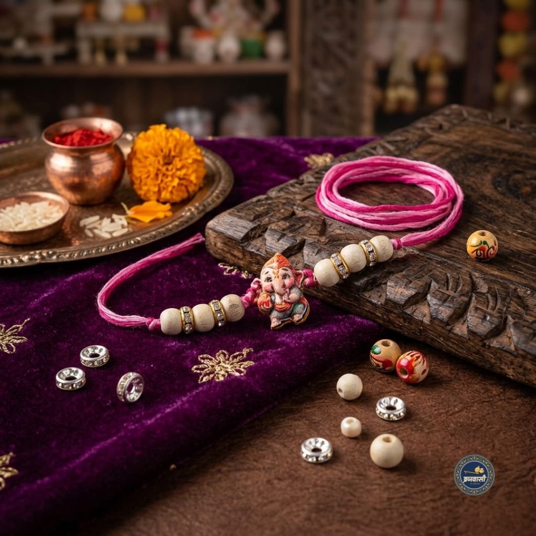 Tulsi Ganesh Kids Rakhi | Sudh Tulsi Rakhi for Brother