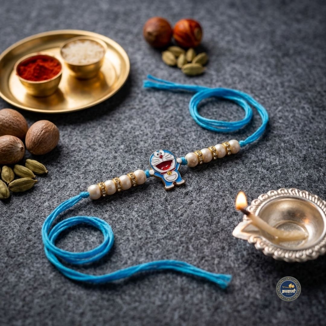 Tulsi Doremon Kids Rakhi | Sudh Tulsi Rakhi for Brother | Spiritual Raksha Bandhan Rakhi