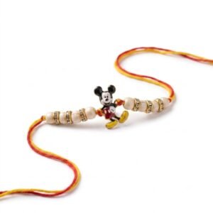 Tulsi Mickey Mouse Kids Rakhi | Sudh Tulsi Rakhi for Brother | Spiritual Raksha Bandhan Rakhi