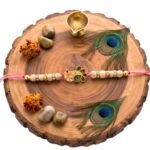 Peacock Tulsi Rakhi with Morpankh Pattern