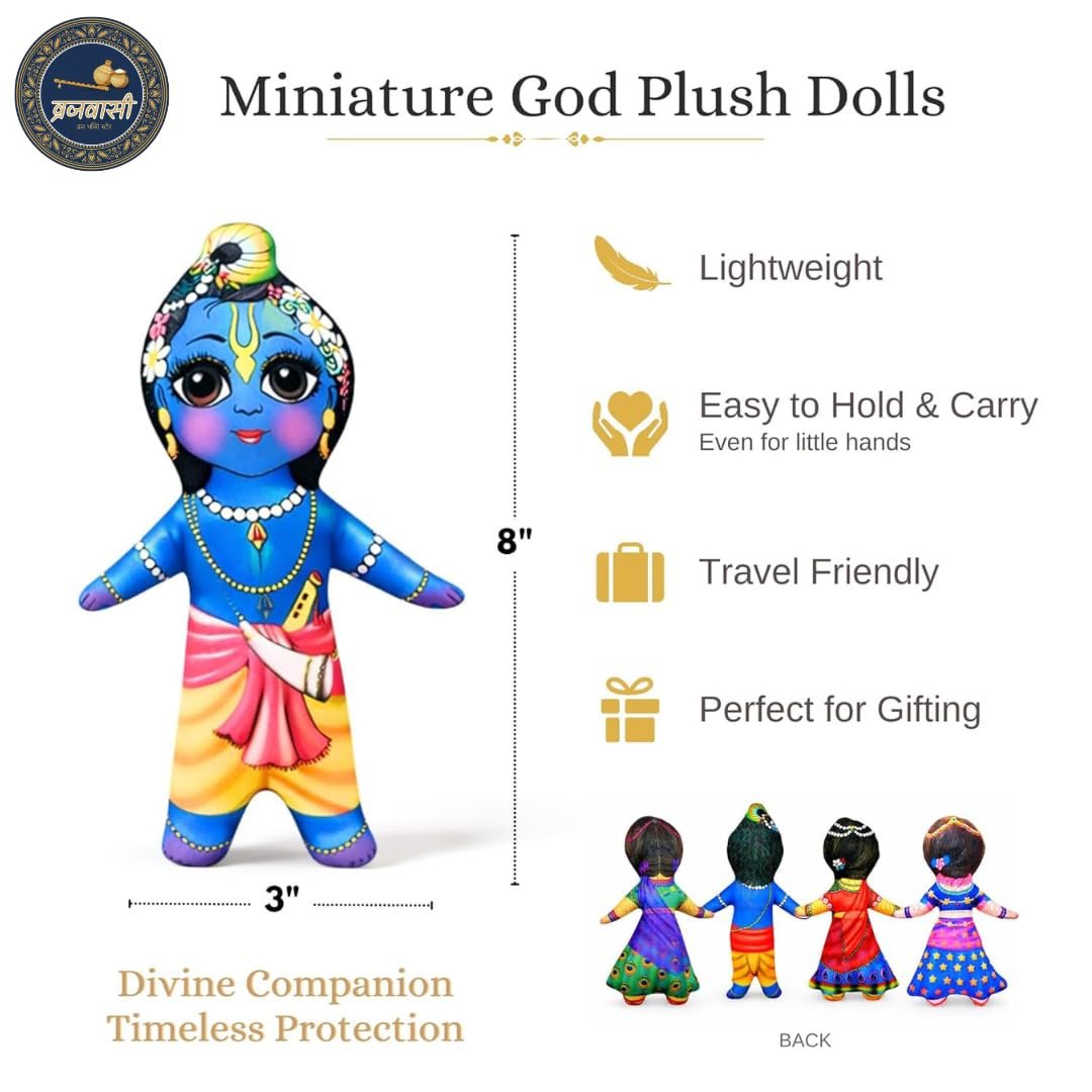 Radha Krishna Lalita Vishakha Doll Set