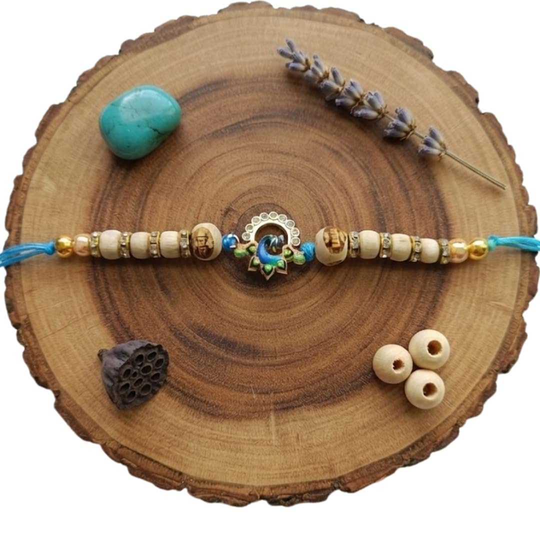 Radha Peacock Tulsi Rakhi