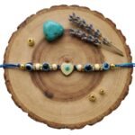 Heart Evil Eye Tulsi Rakhi