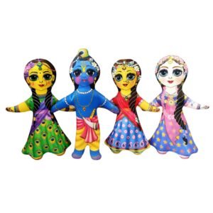 Radha Krishna Lalita Vishakha Doll Set