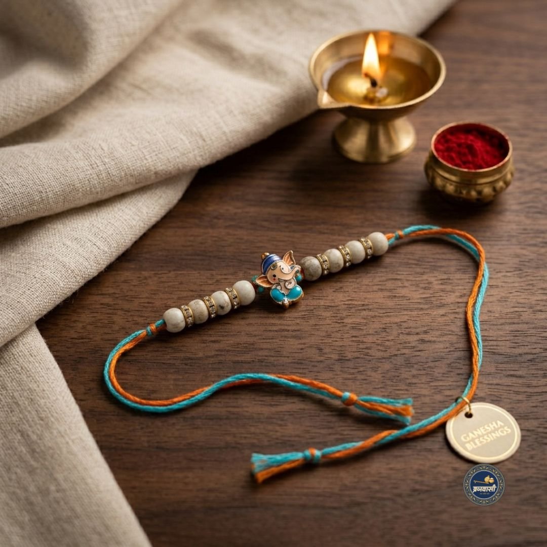 Tulsi Ganesh Kids Rakhi | Sudh Tulsi Rakhi for Brother