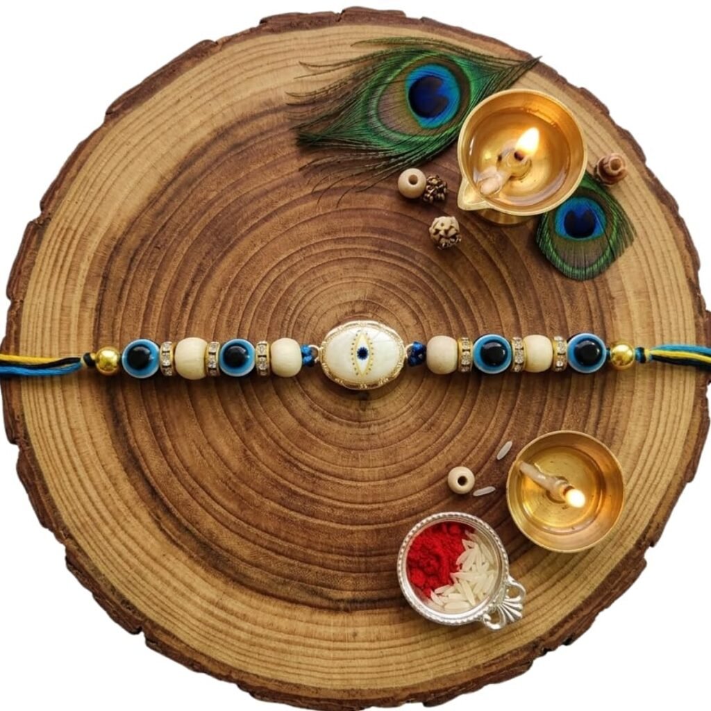 Oval Evil Eye Tulsi Rakhi