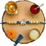 Evil Eye Elephant Tulsi Rakhi