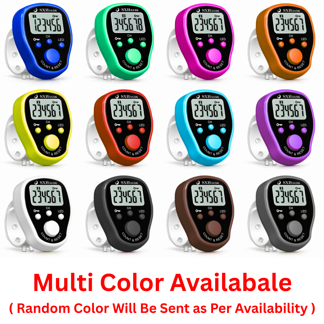 50 Lakh Naam Japa Digital Finger Counter with LED, Lock & Unlock Feature