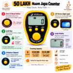 50 Lakh Naam Japa Digital Finger Counter with LED, Lock & Unlock Feature